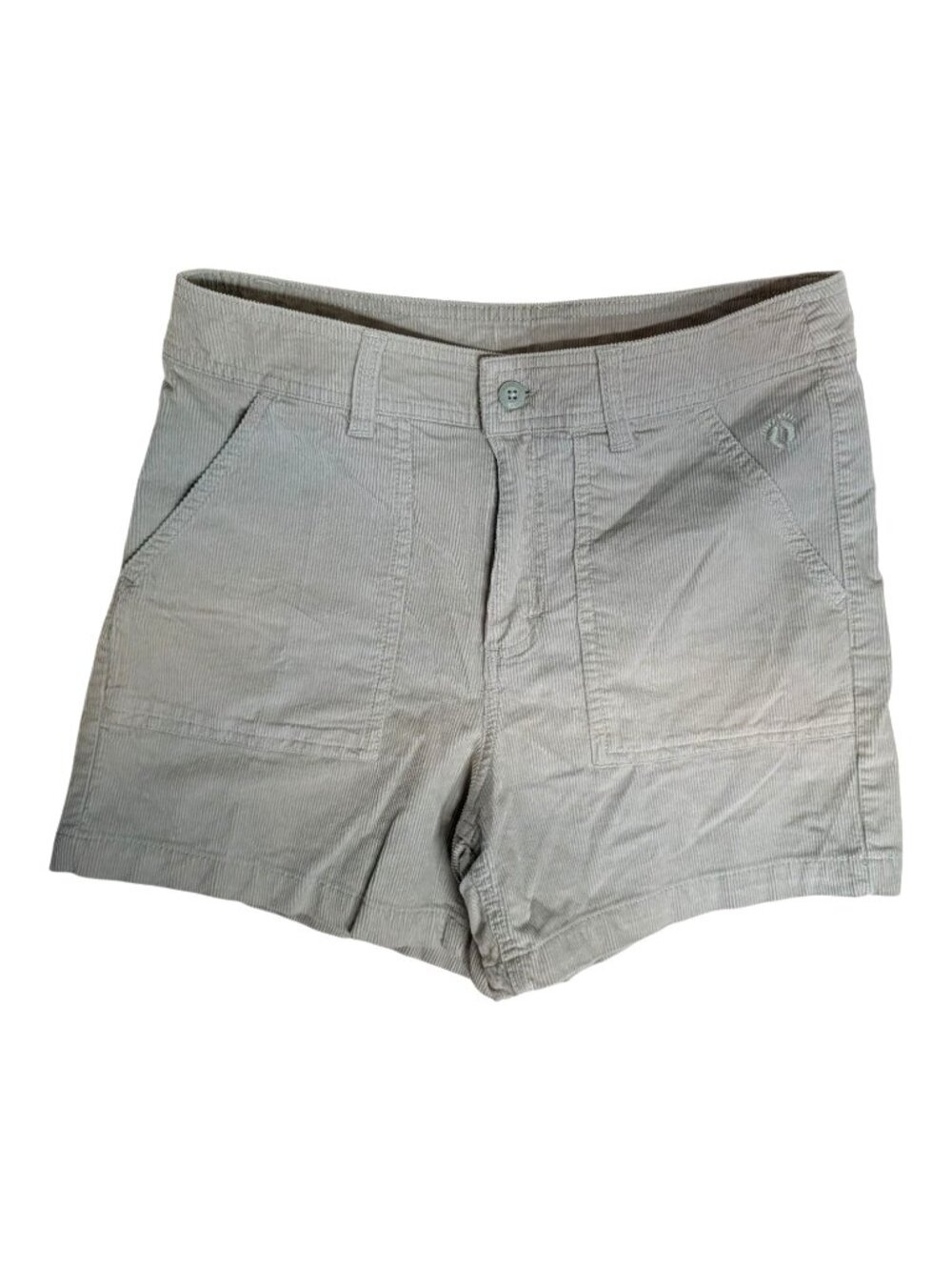 Hang Ten 80s Women 6 Sage Green Corduroy High Rise Shorts With Pockets Retro Sur